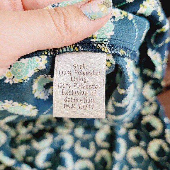 NWT Lauren Conrad Blue & Teal Floral Bustier Spaghetti Strap Dress. Size 10 - Picture 6 of 8